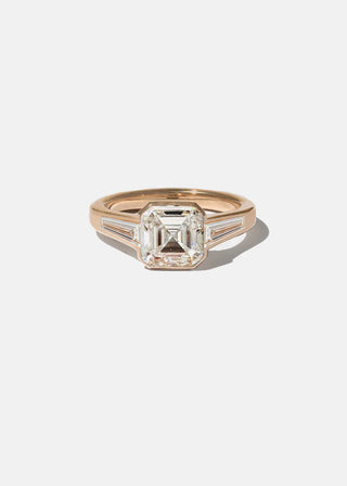 3.0ct Three Stone Asscher Diamond Engagement Ring With Matching Wedding Band
