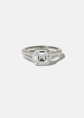 3.0ct Three Stone Asscher Diamond Engagement Ring With Matching Wedding Band
