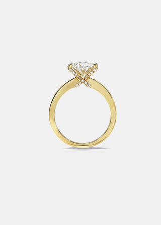 3.0ct Oval Cut XO Hidden Diamond Solitaire Timeless Engagement Rings With Wedding Band