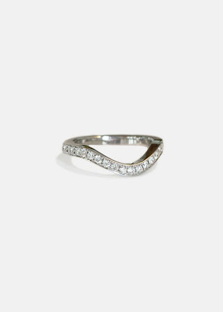 1.0ct Oval Diamond Half Bezel Curved Band Engagement Ring With Wedding Band