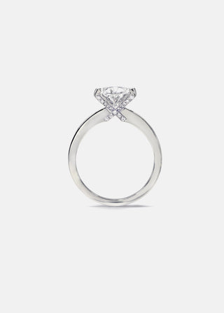 3.0ct Oval Cut XO Hidden Diamond Solitaire Engagement Rings With Wedding Band