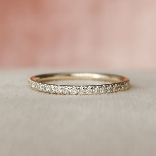 1.50CT Oval Cut Hidden Halo petite Pave Eternity Diamond Moissanite Bridal Engagement Ring Set