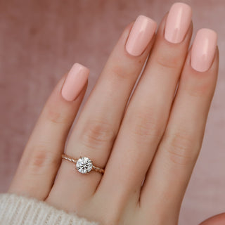 1.0CT Round Brilliant Cut Braided Moissanite Bridal Engagement Ring Set
