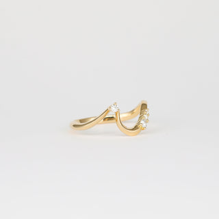 1.50ct Emerald Cut Diamond Moissanite Curved Unique Bridal Ring Set