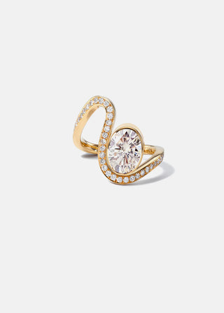 Oval ring, Oval unique ring, oval diamond ring, oval unique engagement ring