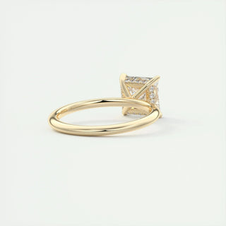 2.08 CT Princess Solitaire Bridal Moissanite Engagement Ring sparkle view