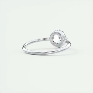 1.19 CT Round Rose Cut Solitaire Moissanite Diamond Engagement Ring