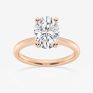 2.0 CT Oval Solitaire Sparkling Moissanite Engagement Ring sparkle view