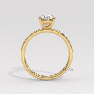 Oval cut engagement ring with refined shine