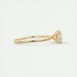 1.91 CT Emerald Cut Solitaire Moissanite Engagement Ring close up