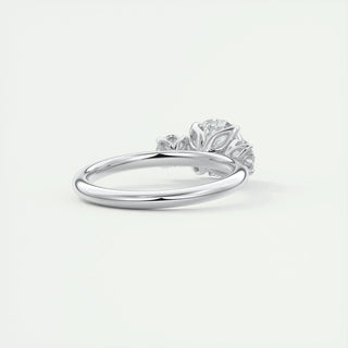 2.0CT Round Cut Three Stone Diamond Moissanite Engagement Ring