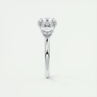 2.0 CT Round Cut Three Stone Diamond Moissanite Engagement Ring