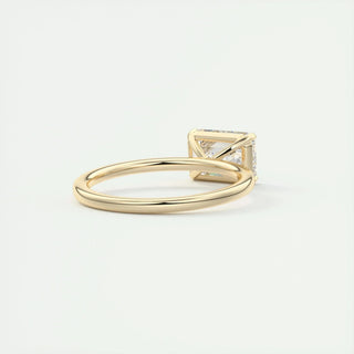 1.91 CT Emerald Cut Solitaire Moissanite Engagement Ring top view