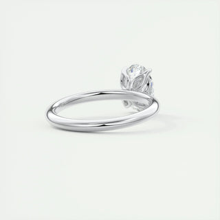 1.91CT Oval Cut Solitaire Moissanite Engagement Ring
