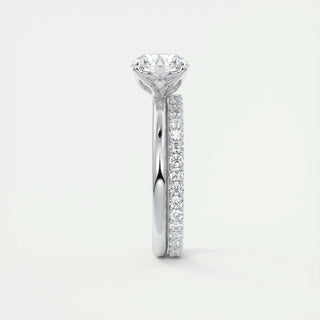 1.35 CT Round Cut Solitaire Moissanite Diamond Engagement Ring