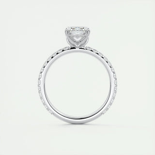 Gorgeous 1.91ct emerald solitaire moissanite ring sparkle close up