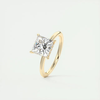 2.08 CT Princess Solitaire Bridal Moissanite Engagement Ring front view