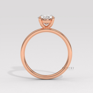 Elegant simple oval solitaire ring design