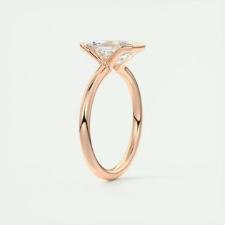 Brilliant 1.91ct emerald solitaire moissanite ring top view