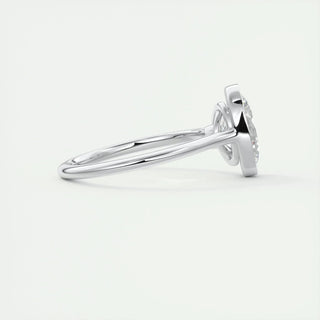1.91 CT Oval Solitaire Bezel Solitaire Moissanite Engagement Ring
