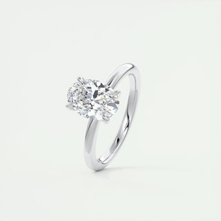 1.91CT Oval Cut Solitaire Moissanite Engagement Ring