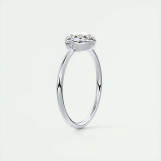 1.19 CT Round Rose Cut Solitaire Moissanite Diamond Engagement Ring