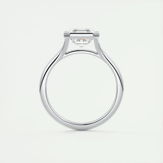 2.03 CT Asscher Cut Bezel Solitaire Moissanite Engagement Ring