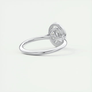 1.91 CT Oval Solitaire Bezel Solitaire Moissanite Engagement Ring