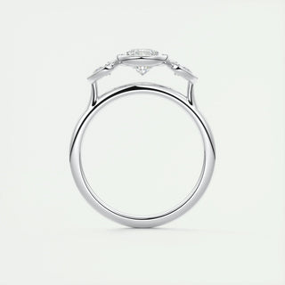 1.33 CT Pear Bezel 3 Stone Diamond Moissanite Engagement Ring