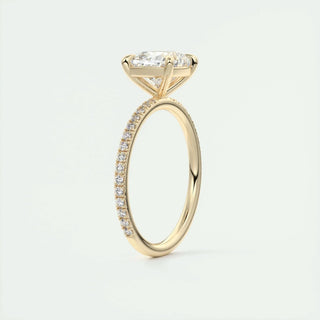 Timeless 2.15ct cushion solitaire moissanite ring front view