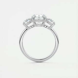 2.0 CT Round Cut Three Stone Diamond Moissanite Engagement Ring