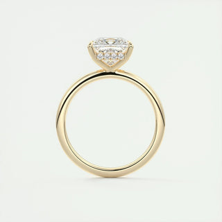 2.08 CT Princess Solitaire Bridal Moissanite Engagement Ring top view