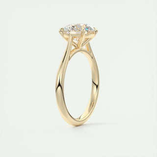 Stunning 2.0ct round solitaire moissanite ring front view
