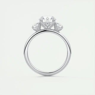2.0CT Round Cut Three Stone Diamond Moissanite Engagement Ring