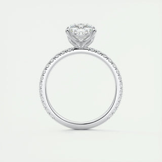 Chic 2.15ct cushion solitaire moissanite ring overhead view