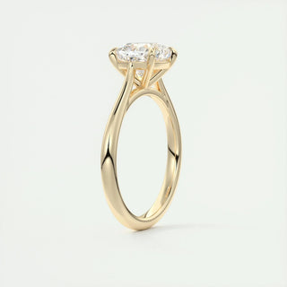 2.15 CT Cushion Cut Cathedral Solitaire Moissanite Engagement Ring