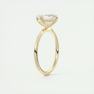 Dazzling 2.03ct asscher solitaire moissanite ring front view
