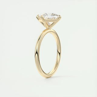 2.08 CT Princess Solitaire Dainty Moissanite Engagement Ring top view
