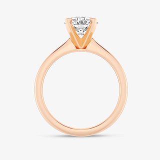 Classic 1.0ct oval solitaire moissanite ring macro detail of the stones
