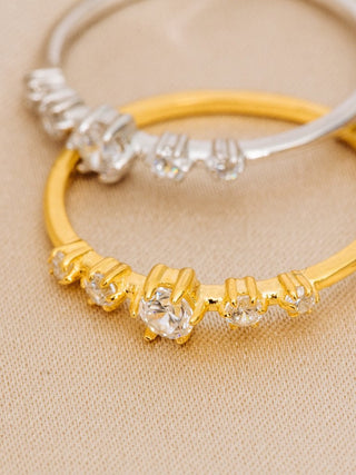 0.10CTW Round Brilliant Cut 6 Prong Perfect Wedding Band
