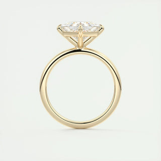 2.08 CT Princess Solitaire Dainty Moissanite Engagement Ring close up