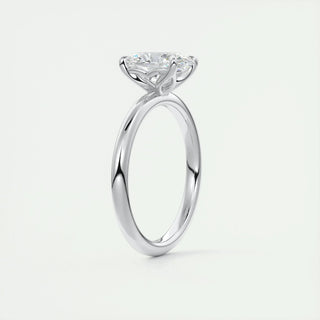 1.91CT Oval Cut Solitaire Moissanite Engagement Ring
