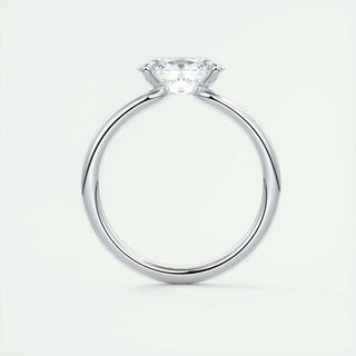 Exquisite 1.91ct oval solitaire moissanite ring macro detail of the stones