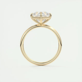 Dazzling 2.03ct asscher solitaire moissanite ring angled view showing its sparkle