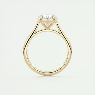 Stunning 2.0ct round solitaire moissanite ring angled view showing its sparkle