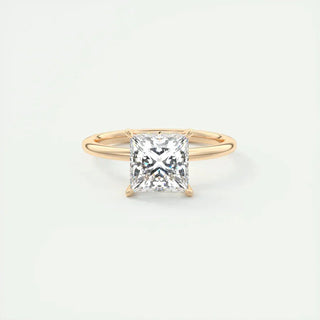 2.08 CT Princess Solitaire Bridal Moissanite Engagement Ring close up
