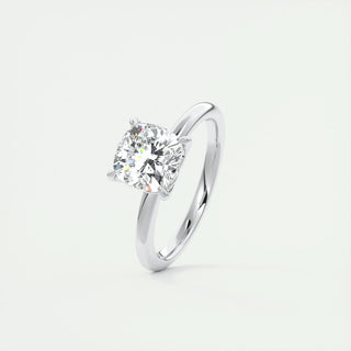 1.49CT Cushion Cut Solitaire Moissanite Engagement Ring