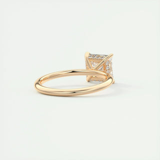 2.08 CT Princess Solitaire Bridal Moissanite Engagement Ring on hand
