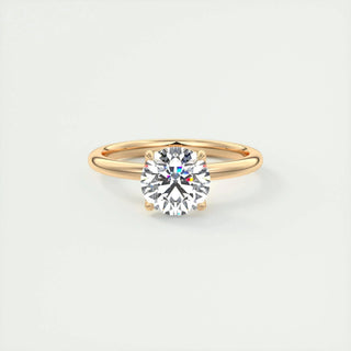 1.35 CT Round Cut Solitaire Moissanite Diamond Engagement Ring