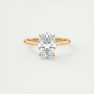 1.91 CT Oval Cut Solitaire Moissanite Engagement Ring